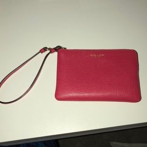 Red coach Wallet wristlet